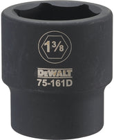 DeWALT DWMT75161OSP Impact Socket, 1-3/8 in Socket, 3/4 in Drive, 6-Point, CR-440 Steel, Black Oxide